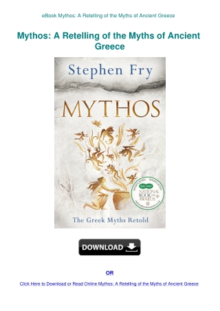 eBook Mythos A Retelling of the Myths of Ancient Greece