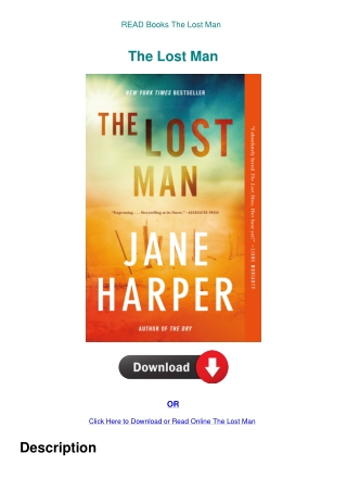 READ Books The Lost Man