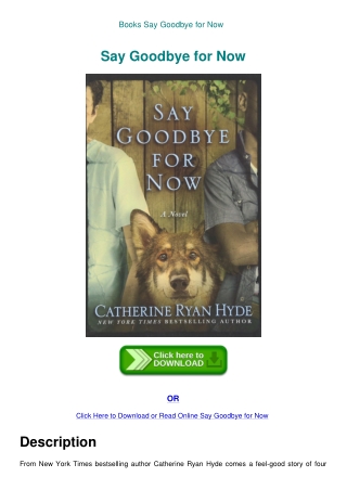 Books Say Goodbye for Now