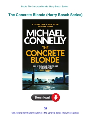 Books The Concrete Blonde (Harry Bosch Series)