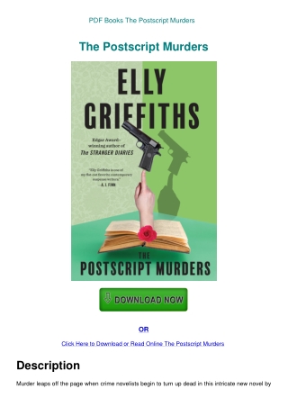 PDF Books The Postscript Murders