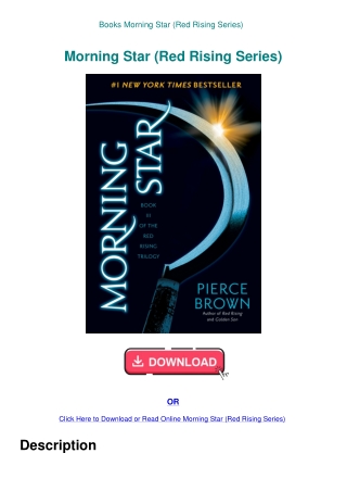 Books Morning Star (Red Rising Series)