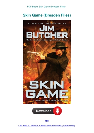 PDF Books Skin Game (Dresden Files)