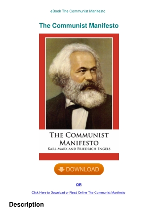eBook The Communist Manifesto