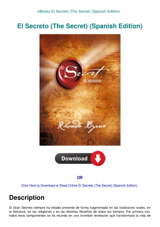 eBooks El Secreto (The Secret) (Spanish Edition)