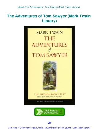 eBook The Adventures of Tom Sawyer (Mark Twain Library)