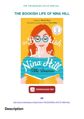 PDF THE BOOKISH LIFE OF NINA HILL