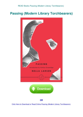 READ Books Passing (Modern Library Torchbearers)