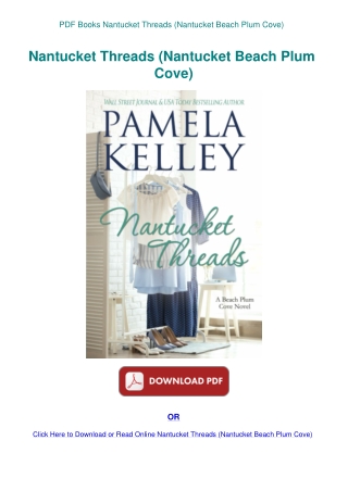 PDF Books Nantucket Threads (Nantucket Beach Plum Cove)