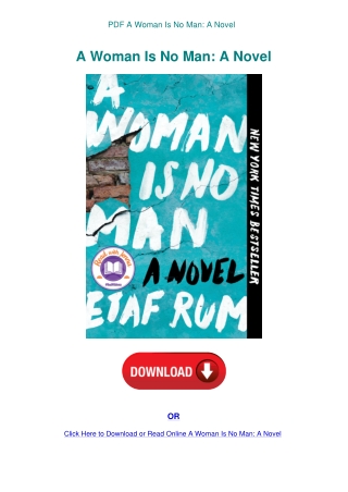 PDF A Woman Is No Man A Novel