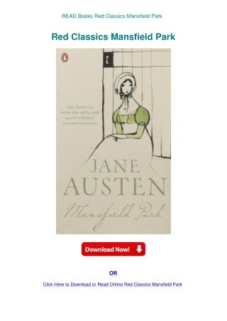 READ Books Red Classics Mansfield Park