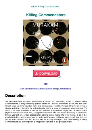 eBook Killing Commendatore