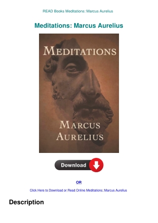 READ Books Meditations Marcus Aurelius