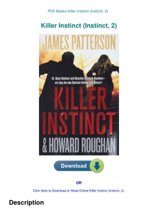 PDF Books Killer Instinct (Instinct  2)