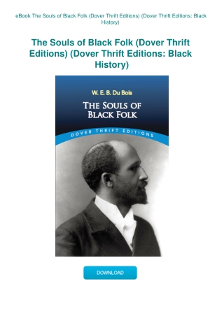 eBook The Souls of Black Folk (Dover Thrift Editions) (Dover Thrift Editions Black History)