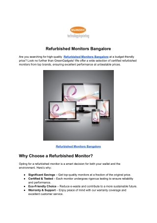 Refurbished Monitors Bangalore