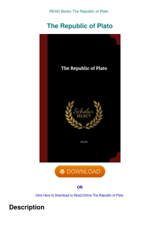 READ Books The Republic of Plato