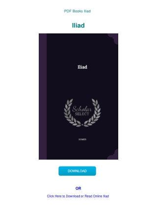 PDF Books Iliad