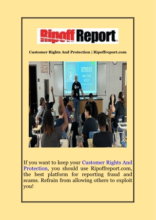 Customer Rights And Protection  Ripoffreport.com