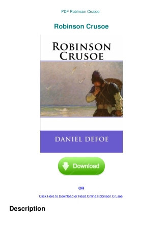 PDF Robinson Crusoe