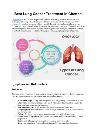 Best Lung Cancer Treatment In Chennai