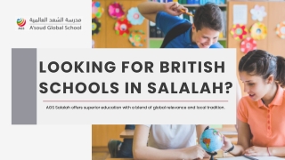 AGS SALALAH  British Schools in Oman
