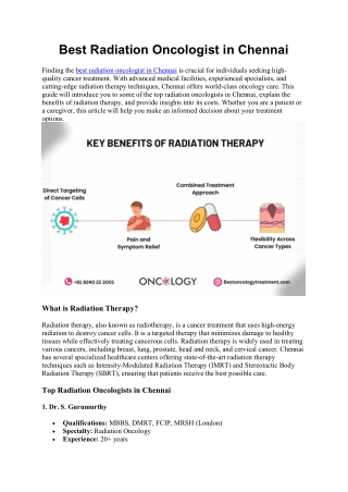Best Radiation Oncologist in Chennai