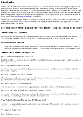 Pest Inspection Myths Explained: What Really Happens During Your Visit?