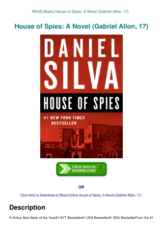 READ Books House of Spies A Novel (Gabriel Allon  17)
