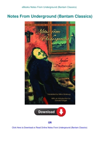 eBooks Notes From Underground (Bantam Classics)