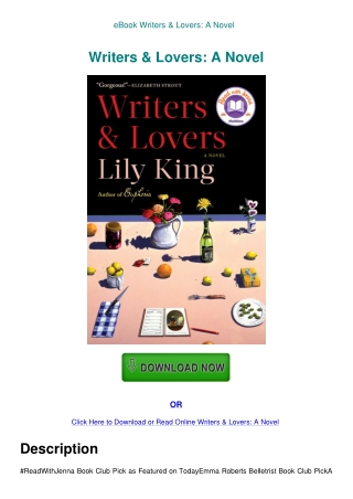 eBook Writers & Lovers A Novel