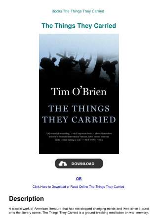 Books The Things They Carried