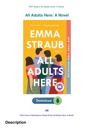 PDF Books All Adults Here A Novel