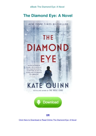 eBook The Diamond Eye A Novel