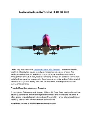 Southwest Airlines AZA Terminal