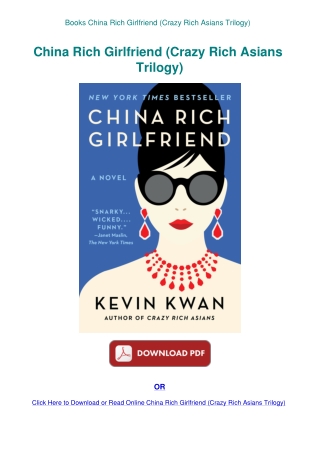 Books China Rich Girlfriend (Crazy Rich Asians Trilogy)