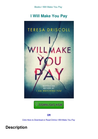 Books I Will Make You Pay