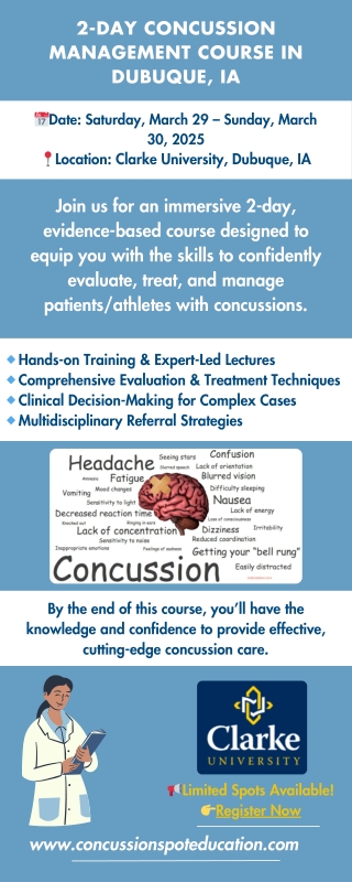 2-Day Concussion Management Course in Dubuque, IA