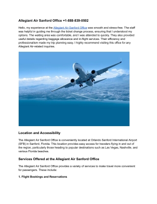 Allegiant Air Sanford Office (1)