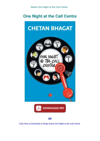 Books One Night at the Call Centre