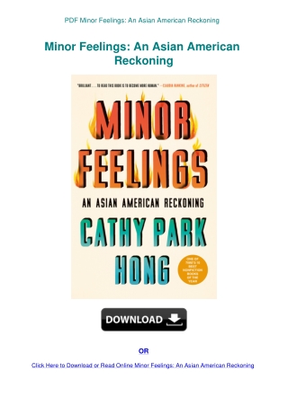 PDF Minor Feelings An Asian American Reckoning