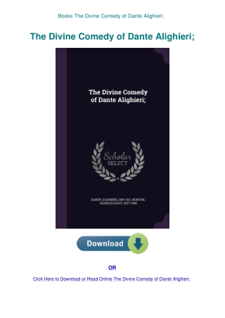 Books The Divine Comedy of Dante Alighieri;