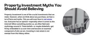 Property Investment Myths You Should Avoid Believing