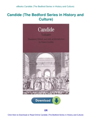 eBooks Candide (The Bedford Series in History and Culture)