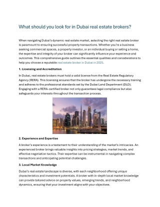 Top tips for first-time home Investing in Dubai from local brokers