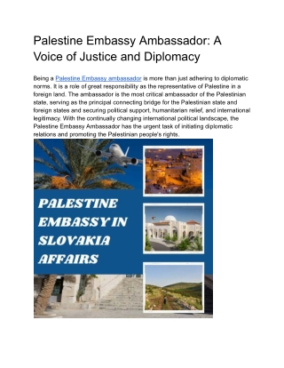 Palestine Embassy Ambassador_ A Voice of Justice and Diplomacy