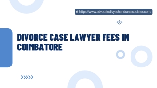 Understanding Divorce Case Lawyer Fees in Coimbatore: What to Expect