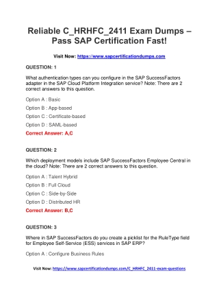 Why Wise Candidates Are Trusting C_HRHFC_2411 Exam Dumps for SAP Certification