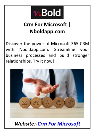 Crm For Microsoft | Nboldapp.com