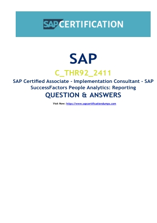 Are C_THR92_2411 Exam Dumps the Solution to SAP Certification Success?